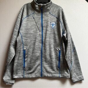 Tesla Motors North End Sport Full-Zip Fleece Jacket Gray Blue Men’s L